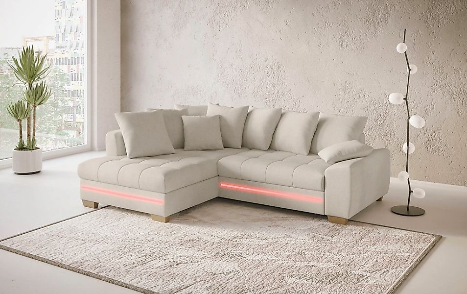 Mr. Couch Ecksofa "Nikita II, L-Form", mit Kaltschaum, RGB-LED Beleuchtung, günstig online kaufen