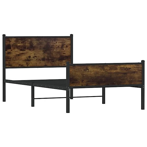 vidaXL Metallbett ohne Matratze Räuchereiche 100x200 cm 4007845 günstig online kaufen