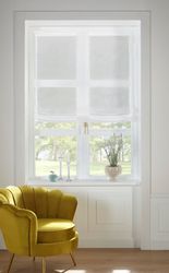 my home Raffrollo "TENDER" mit Klettband transparent, Leinen Optik mit Stru günstig online kaufen