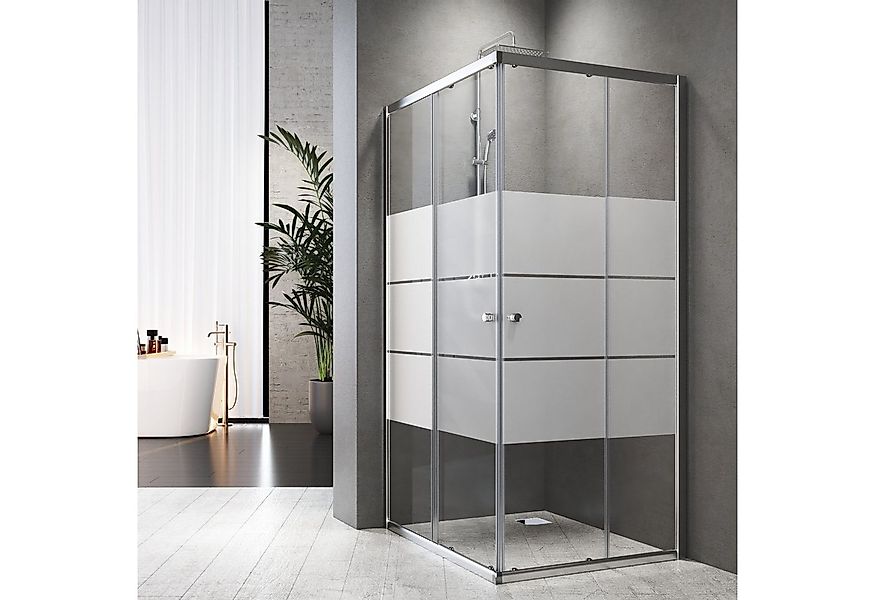 Boromal Eckdusche Duschkabine 90x90 80x80 75x90 75x75 Eckeinstieg Schiebetü günstig online kaufen