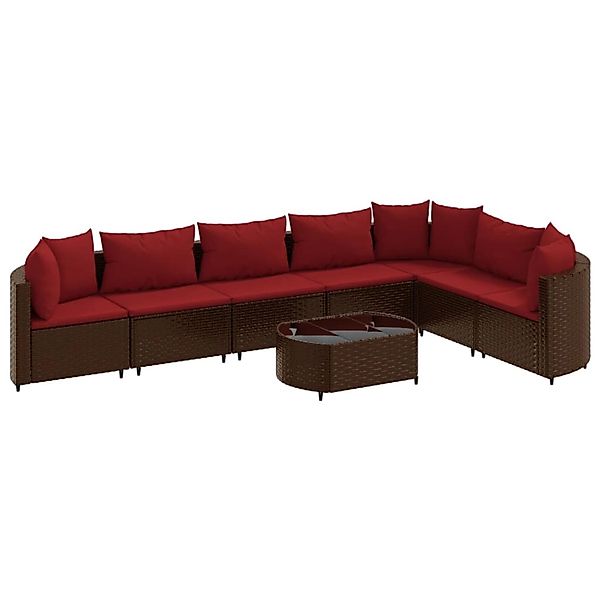 vidaXL Gartenlounge-Set 8-tlg. Garten-Sofagarnitur mit Kissen günstig online kaufen