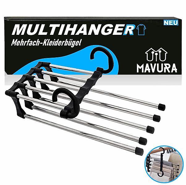 MAVURA Mehrfach-Kleiderbügel MULTIHANGER Kleiderbügel Edelstahl Kleiderträg günstig online kaufen