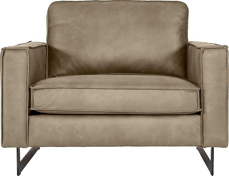 Home affaire Loveseat "Pinto 105 cm, Cord, Chenille, Lederoptik" mit Keder, günstig online kaufen