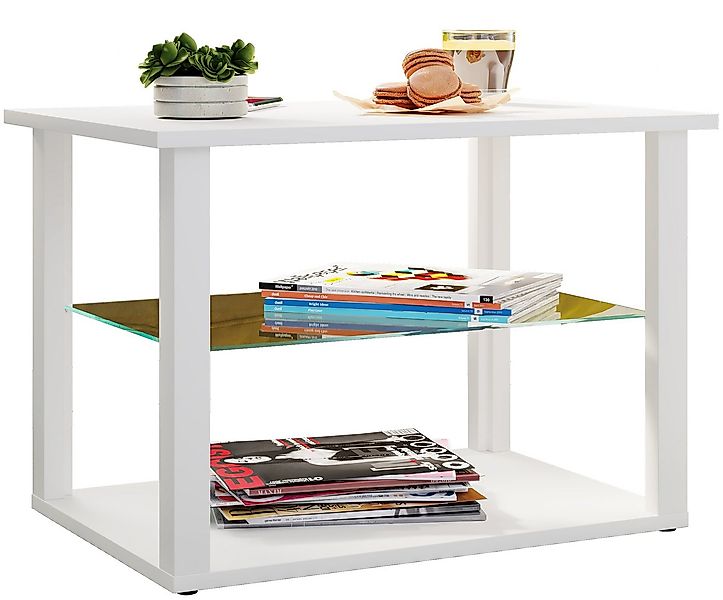 VCM Couchtisch Holz Sofatisch Couchtisch Glas Tisch Wanilo M, Pflegeleicht günstig online kaufen