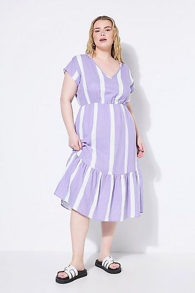 Studio Untold Midikleid Midikleid A-Line Musselin Streifen günstig online kaufen
