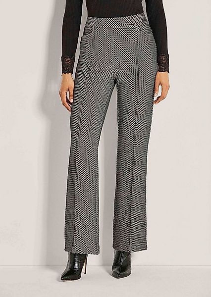 MADELEINE Jerseyhose Kurzgröße: Jacquardhose mit geradem Schnitt Schlupfhos günstig online kaufen