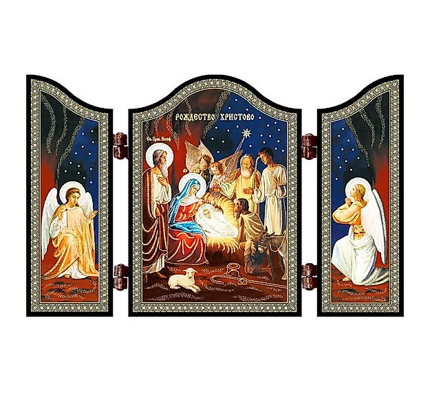 NKlaus Holzbild 1432 Geburt Jesu Christi Weihnachten Christliche I, Triptyc günstig online kaufen
