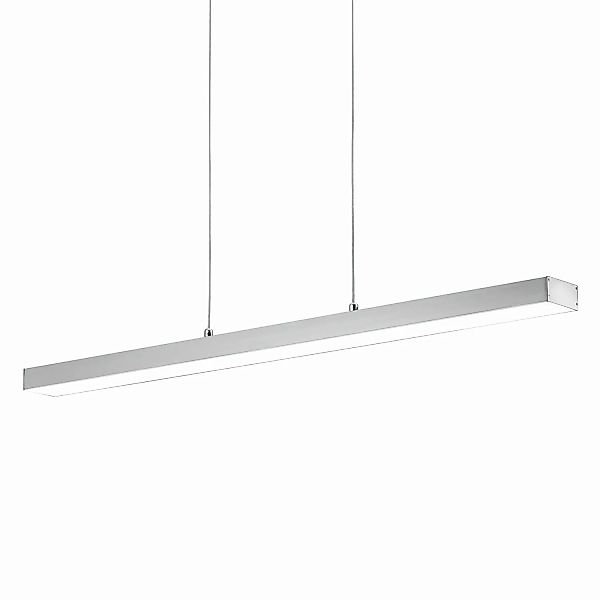 home24 Trio LED-Pendelleuchte Agano I Aluminium Silber Modern Dimmbar 100x1 günstig online kaufen