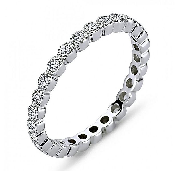 EinStein Diamant Diamantring 0,40 Carat Diamant rundum Memoire Ring 14 Kara günstig online kaufen