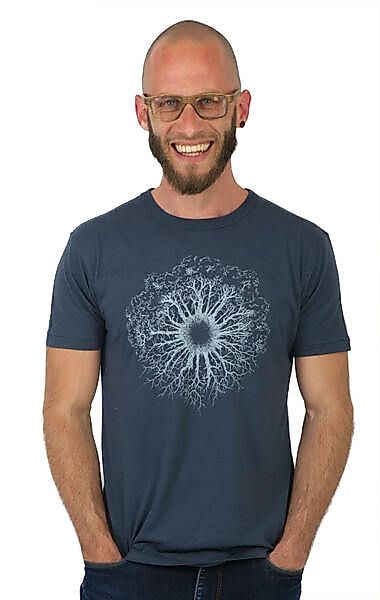 Bambus Shirt Fairwear Für Herren "Woodeniris" In Denim Blue günstig online kaufen