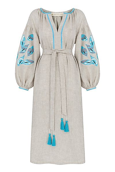 Besticktes Leinen Kleid Mara günstig online kaufen
