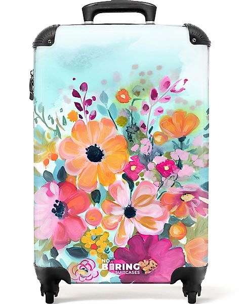 NoBoringSuitcases.com© Hartschalen-Trolley Blumen - Farben - günstig online kaufen