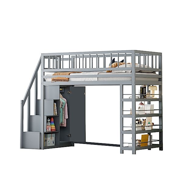 HAUSS SPOLE Hochbett 90x200 mit Kleiderschrank, günstig online kaufen
