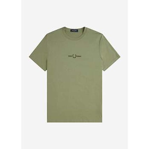 Fred Perry  T-Shirts & Poloshirts Embroidered tshirt - olive mint günstig online kaufen