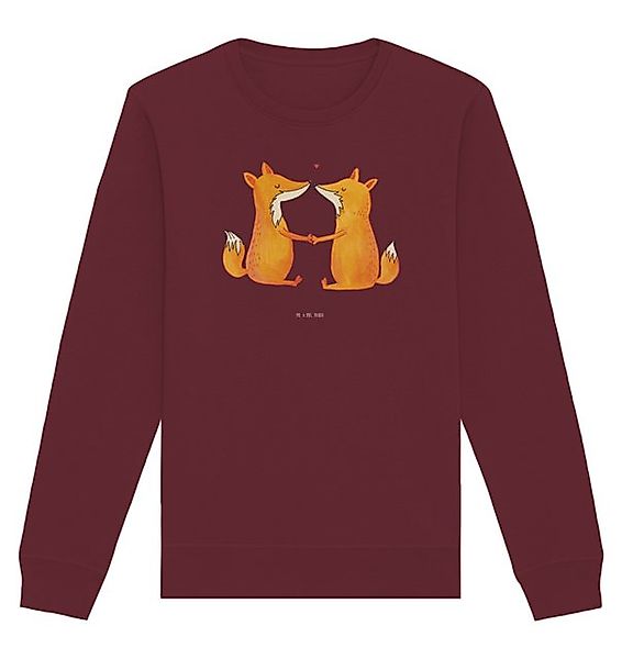 Mr. & Mrs. Panda Longpullover Füchse Liebe Größe XS - Burgundy - Geschenk, günstig online kaufen