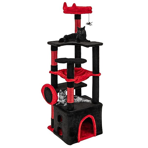 COSTWAY Kratzbaum, Katzenbaum mit Höhle, Hängematte, günstig online kaufen