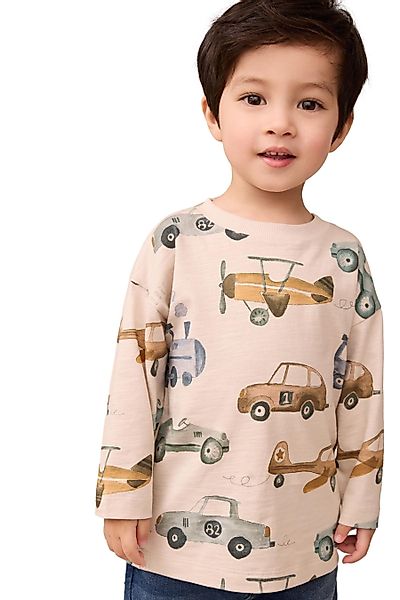 Next Langarmshirt Langarmshirt mit durchgehendem Print, günstig online kaufen
