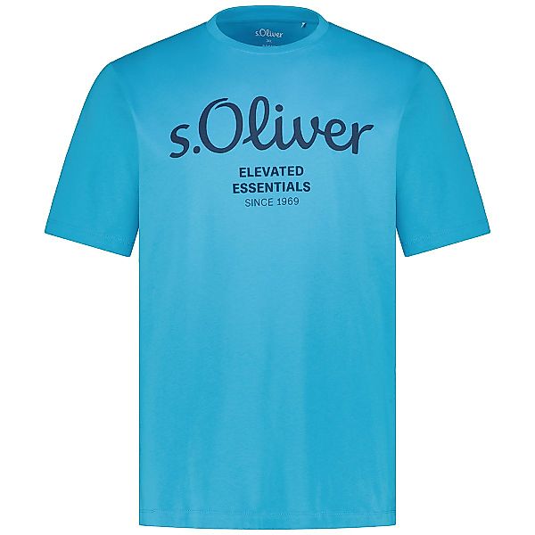 s.Oliver T-Shirt mit Label-Print Farbe türkis Größe: 4XL günstig online kaufen