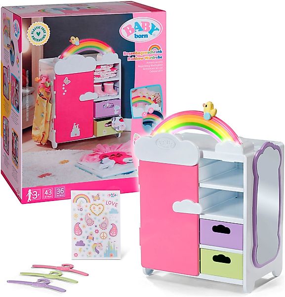 Baby Born Puppenkleiderschrank Regenbogen, mit Licht- günstig online kaufen