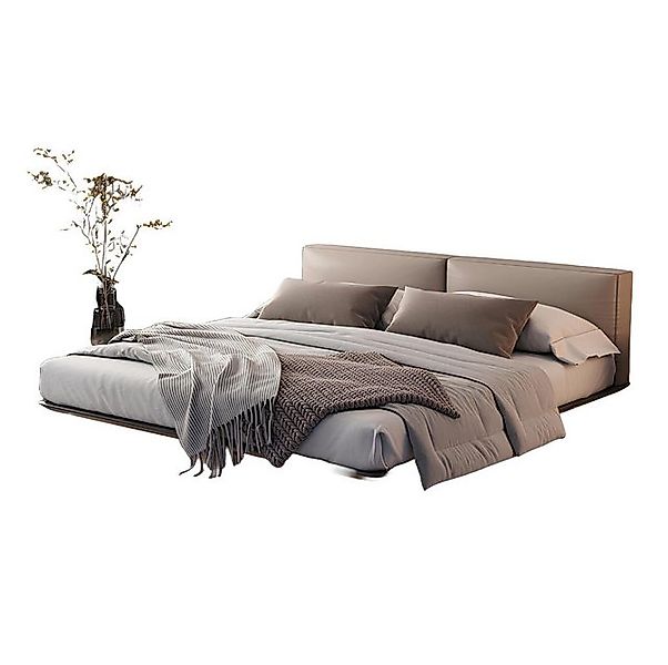 Xlmoebel Bett Luxuriöses Doppelbett mit Holzrahmen in hellem Grau für Schla günstig online kaufen