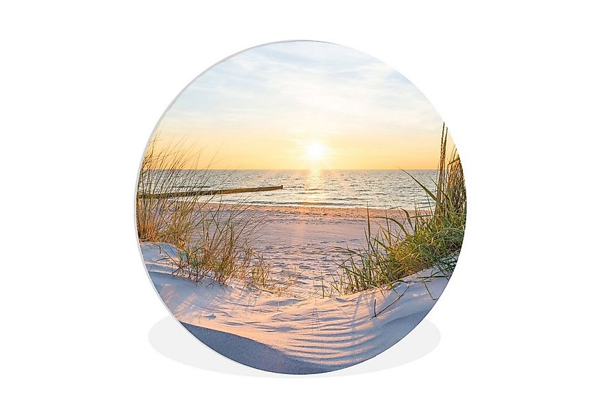 MuchoWow Gemälde Strand - Sonne - Düne - Gras - Sand - Horizont, Fotodruck günstig online kaufen