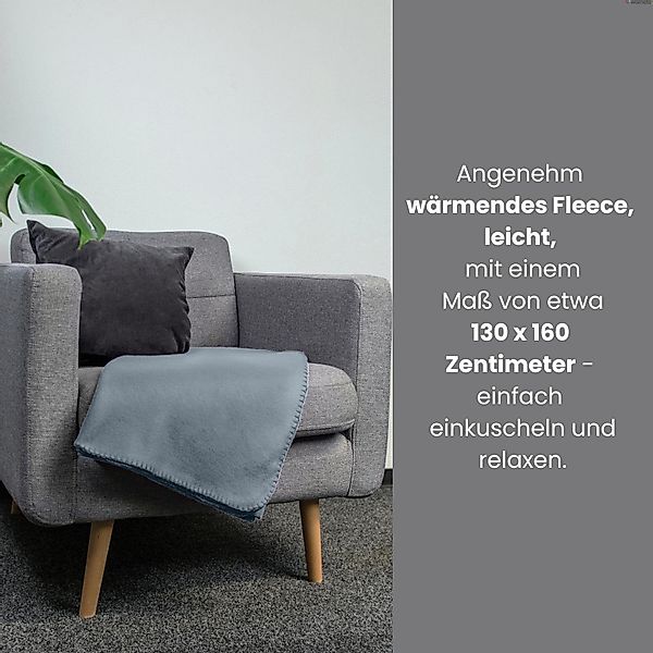 Wohndecke Polar-Fleece, wometo, OEKO-TEX®, 3 Fleecedecken mit Kettel-Rand & günstig online kaufen