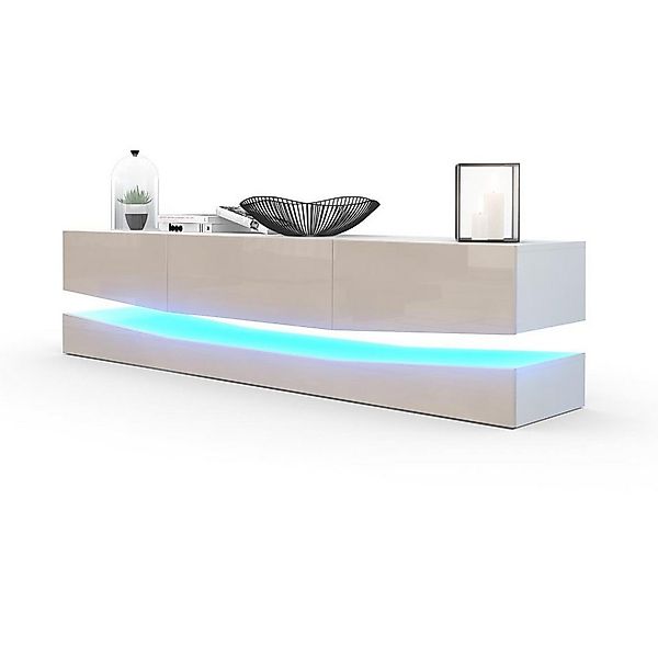 Vladon Lowboard City (TV-Kommode mit Sockelelement, 1 offenem Fach und 3 Sc günstig online kaufen