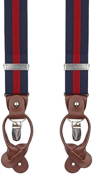 Suitable Luxe Hosenträger Navy Streifen Rot - günstig online kaufen