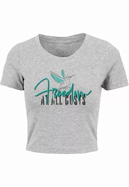 Merchcode T-Shirt Merchcode Damen Ladies Freedom At All Costs Cropped Tee ( günstig online kaufen