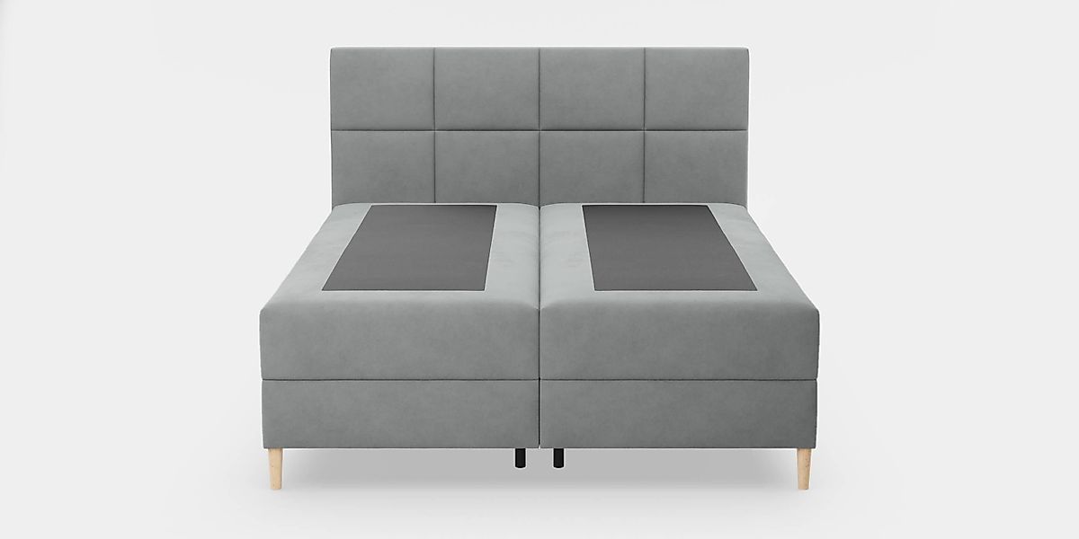 NADUVI Collection | Boxspring Quadro Samt mit Stauraum 160 x 200 cm günstig online kaufen