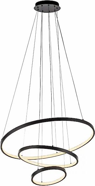 JUST LIGHT LED Deckenleuchte »CERCHI« LED-Board 1 Stk. Warmweiß Ringe Ø230 günstig online kaufen