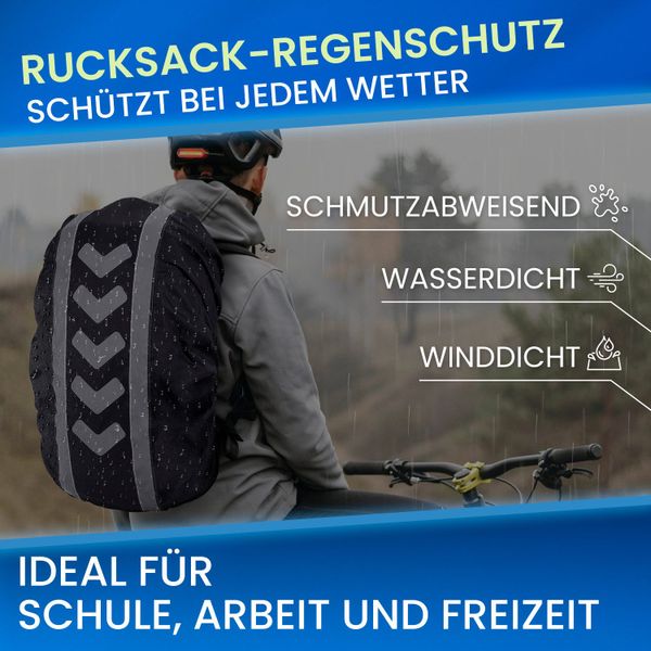 FLEXEO Rucksack-Regenschutz mit Reflexstreifen 40-55 Liter günstig online kaufen
