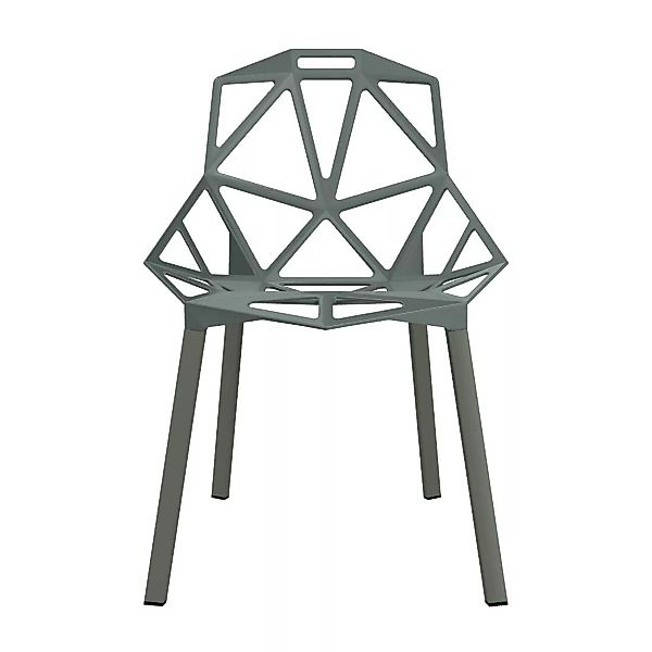 Magis - Chair One Stuhl stapelbar - grau-grün/BxHxT 55x82x59cm/Titan und Po günstig online kaufen