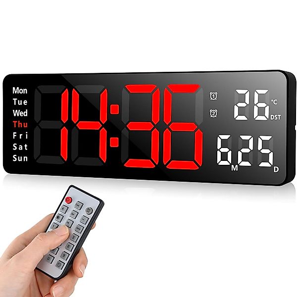 MODFU Wanduhr 13 Zoll LED Digitale günstig online kaufen