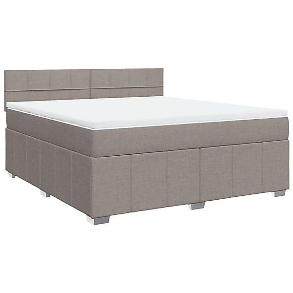 vidaXL Boxspringbett mit Matratze Taupe 180x200 cm Stoff 3287151 günstig online kaufen