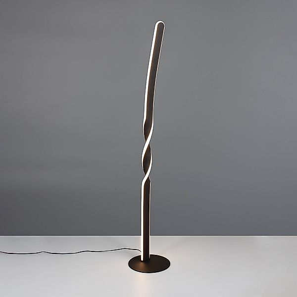 LED-Stehleuchte Ginko, schwarz matt, Metall, Höhe 110 cm günstig online kaufen