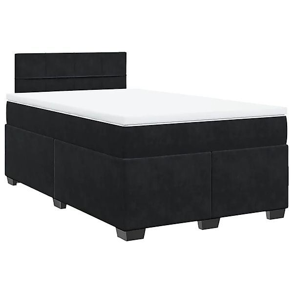 vidaXL Boxspringbett mit Matratze Schwarz 120x200 cm Samt 3288584 günstig online kaufen