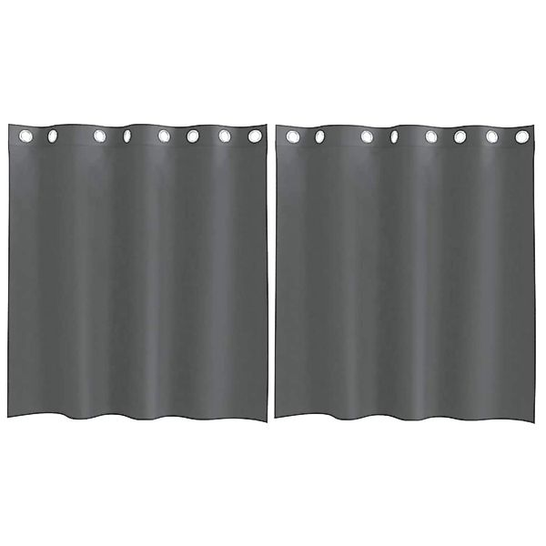 vidaXL Voile Vorhänge mit Ösen 2 Stk Dunkelgrau 140x140 cm 4102077 günstig online kaufen