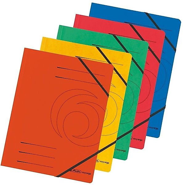 Herlitz Fächermappe Eckspanner Karton A4 Farbig günstig online kaufen