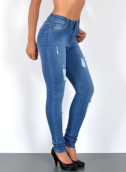 ESRA Skinny-fit-Jeans Damen Jeans Skinny Hose günstig online kaufen
