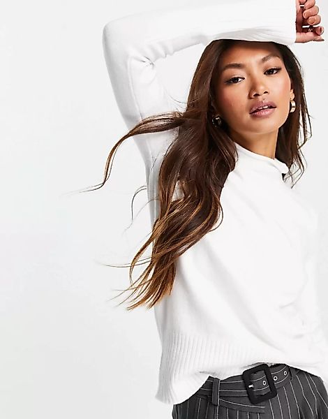 French Connection – Hochgeschlossener Pullover in Weiß günstig online kaufen