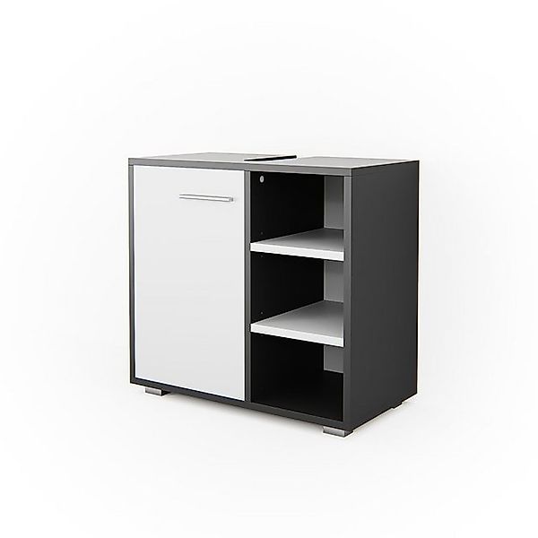 Vicco Waschbeckenunterschrank Perry Anthrazit/Weiß 60 x 56 cm günstig online kaufen