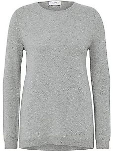 Rundhals-Pullover aus 100% Premium-Kaschmir Peter Hahn grau günstig online kaufen