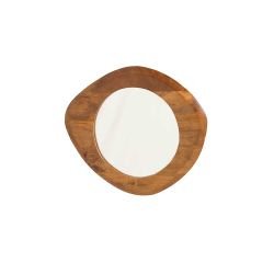 Wandspiegel Retro mit Holzrahmen Mangobaum Massivholz günstig online kaufen