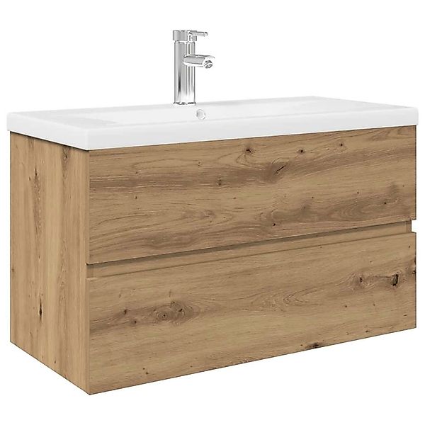 vidaXL Waschbeckenunterschrank mit Einbaubecken und Wasserhahn 3328934 günstig online kaufen