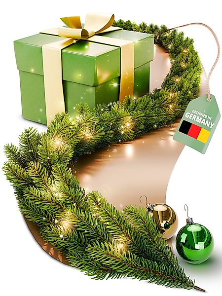 Kunstgirlande Weihnachtsgirlande künstlich mit LED – günstig online kaufen