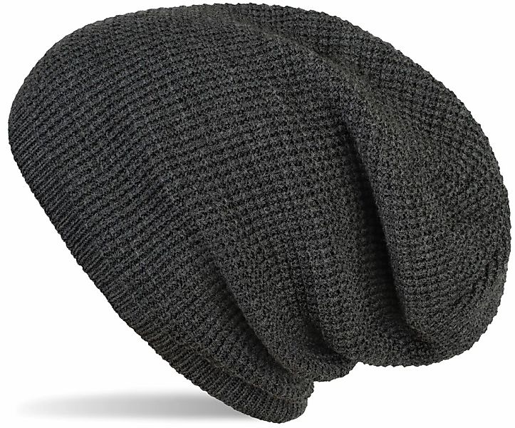 styleBREAKER Strickmütze "Strick Beanie Mütze mit Karo Strickmuster" 1 Stk. günstig online kaufen