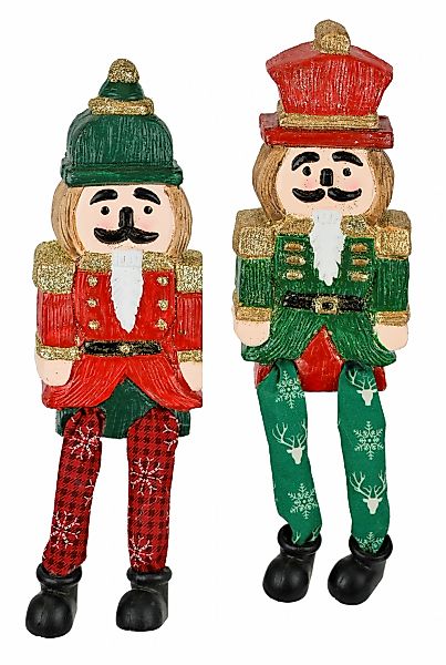 I.GE.A. Dekofigur "Kantenhocker Nussknacker" 2er Set, Dekofigur Statue Deko günstig online kaufen