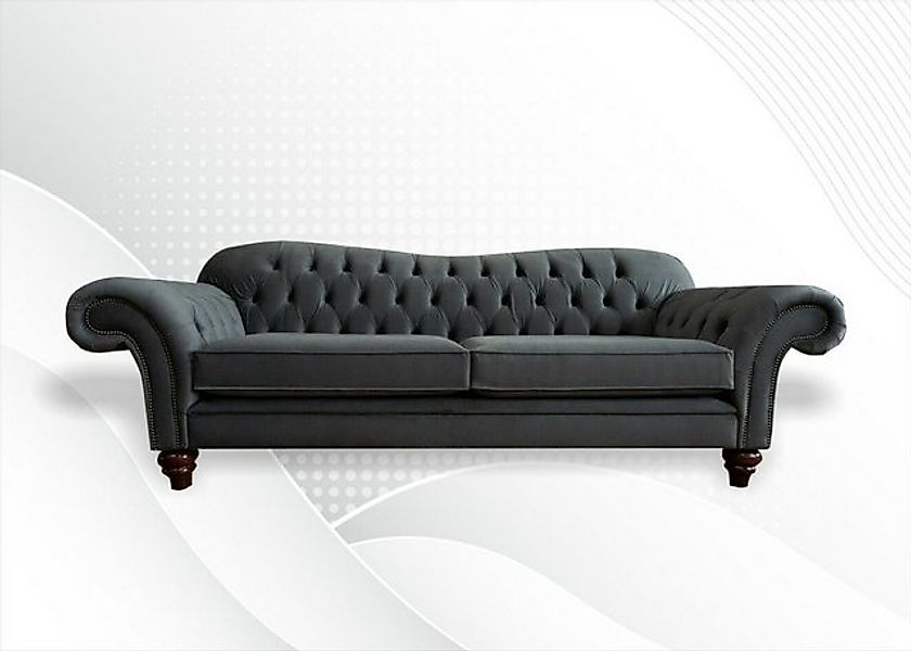 Xlmoebel 4-Sitzer Neues graues Chesterfield-Polstersofa für 4 Personen in Ü günstig online kaufen