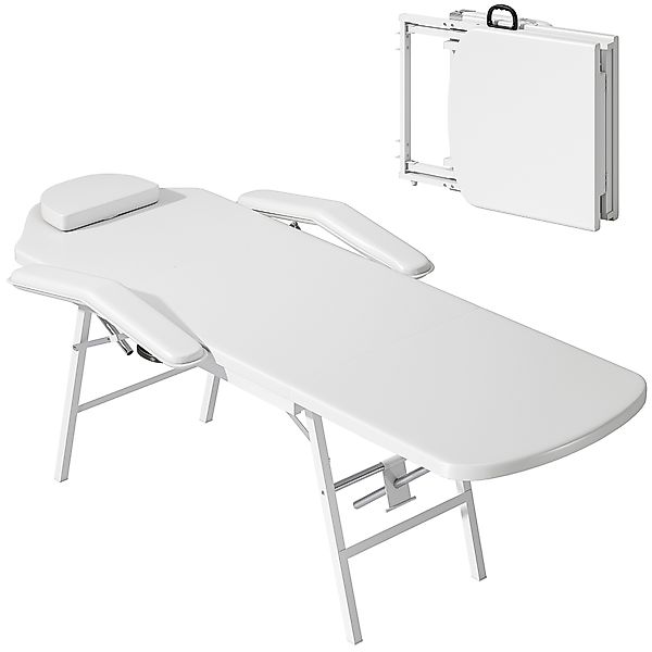 HOMCOM Mobile Massageliege 3 Zonen Klappbar Massagetisch Höhenverstellbar 8 günstig online kaufen